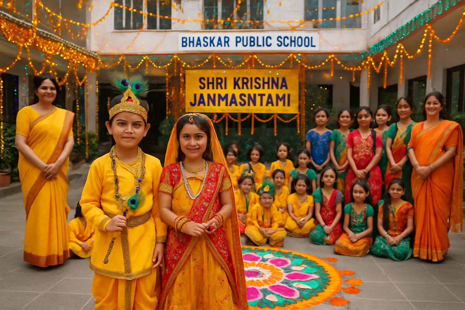 भास्कर पब्लिक स्कूल में श्रीकृष्ण जन्माष्टमी की रंगारंग झलक